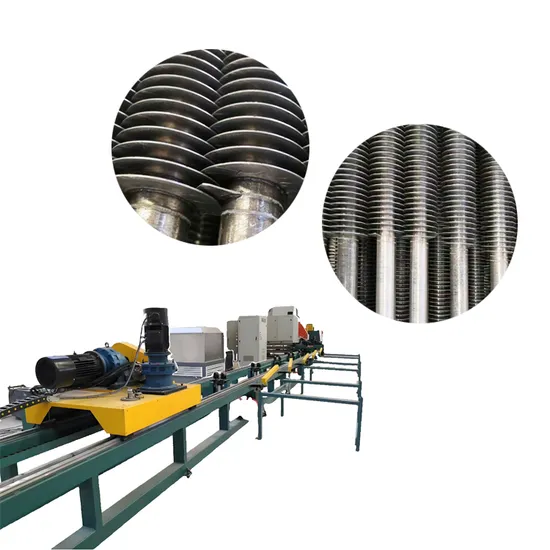 High-Frequency Spiral Helical Fin Tube Welding Machine for Heat Exchanger Serrated Fin Tubes